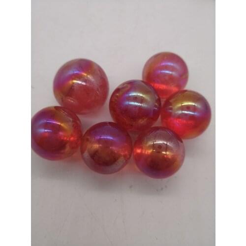 Red Titanium Aura Electroplating Quartz Crystal Sphere Balls Healing Decoration Stones and Minerals