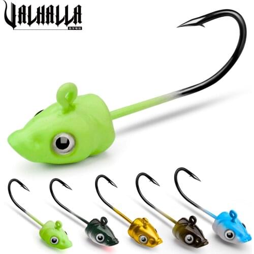 VALHALLA 50pcs/lot Jig Head Hooks 3.5g 5g 7g For Soft Lures Metal Jigs Shad Carp Fishhooks Fishing Hook Tackle Swing Worm Hook