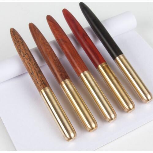 New Wood with brass ballpoint pen Metal 0.5mm ink ball roller pens office Stationery School supplies Canetas escolar 2026
