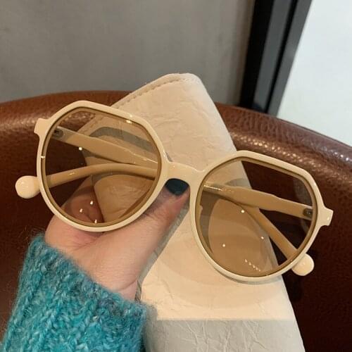 New arrival 2021 futuristic round sunglasses women men brand designer fashion shades oversized festival oculos de sol feminino