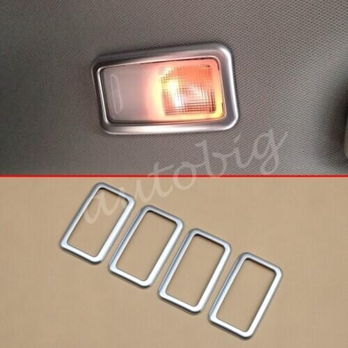 Pearl Chrome Rear Reading Light Lamp Cover Trims FOR Toyota Sienna XL30 2015-2019 Interior Accessories