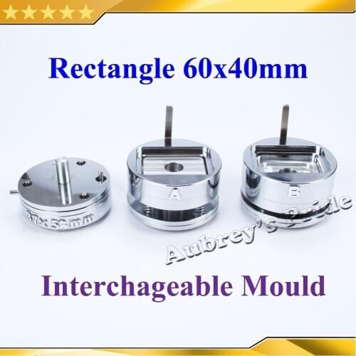 Rectangule 40x60mm Interchangeable Die Mould for New Pro Badge Machine Button Maker both Fit N3&N4 Button Machine