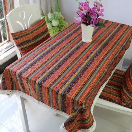 American Cotton And Linen Tablecloth Coffee Table Bedside Table Shoe Cabinet Home Decoration Table Cloth Rectangular Table