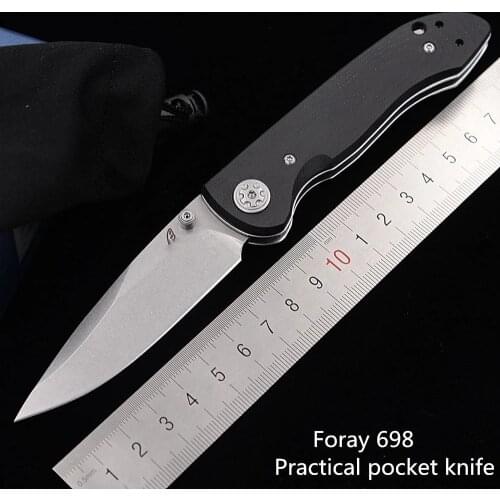 New made Foray 698 Mark 20CV steel Blade G10 handle folding Utility Pocket Survival hunting EDC Tool Kitchen camping knife
