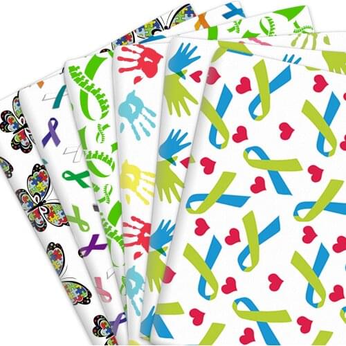 Autism Breast Cancer 100% Pure Cotton Or Polyester Cotton Material Patchwork Sewing Fabrics 50*145cm Quilt Needlework DIY Cloth