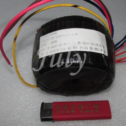 100W toroidal power transformer for OPA2604 push 6P14 tube push-pull amplifier, stereo, filament 6.3V 2A, output 235V 0.25A