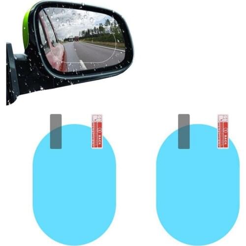 2Pcs Universal Rearview Mirror Waterproof Protective Film Sticker Car Rainproof Film Anti-Fog And Dazzling