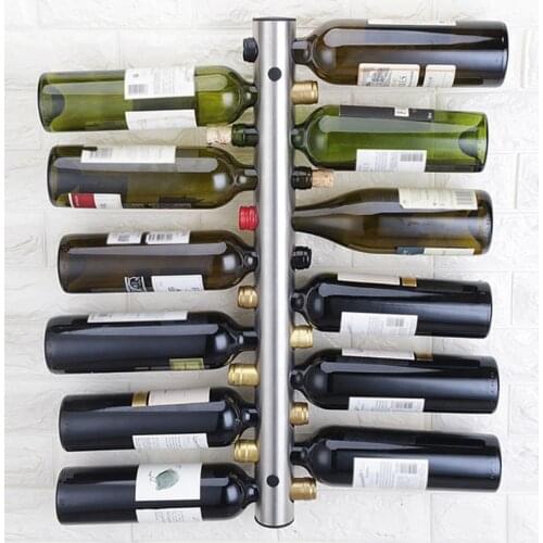 Creative Design Wine Holders Creative Design - Stainless Steel Wall Mount Bottle Storage Organizer - Wine Home Decor