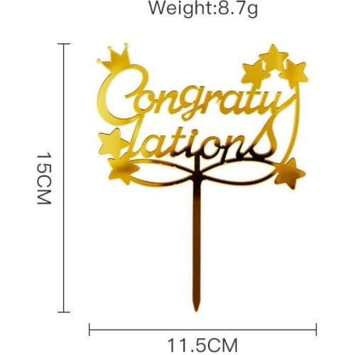 Graduation Acrylic Cake Topper Golden Trencher Hat You Did It Bake Cupcake Topper To Celebrate Graduation Cake Decorations