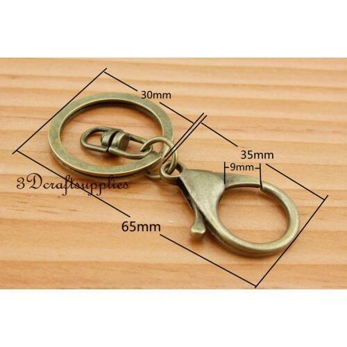 Lobster Clasps Clips Claw purse hooks Swivel snap hook anti brass 6 pcs CK16