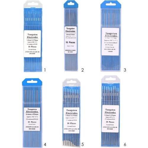 10pcs/set Wl20 Lanthanum Tungsten Electrode Weld Rods For Welding Machine 1.0/1.6/2.0/2.4/3.0/3.2*175mm Tig Rods
