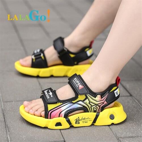 2021 Summer Children Shoes Boys Velcro Toddler Boys Sandals Comfortable Sport Mesh Baby Beach Soft Sandals Shoes 777