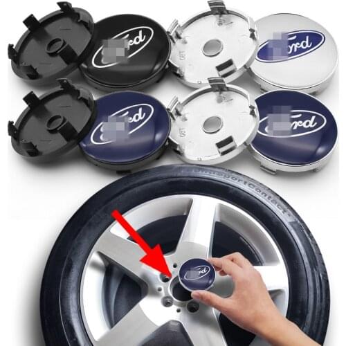 4pcs 56mm Ford- Mustang Explorer FIESTA Focus Kuga Fusion F-150 wheel center cap rim cover hub cover of automobile modeling