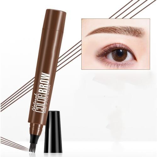 4 Points Eyebrow Pen Waterproof Fork Tip Long Last Sweat-proof Eyebrow Pencil MPwell