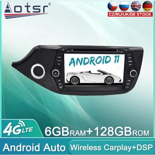 Android 11 128GB Car Radio DVD For KIA CEED 2013 - 2016 Audio Car Multimedia Player GPS Navigation Auto Stereo Head Unit Carplay