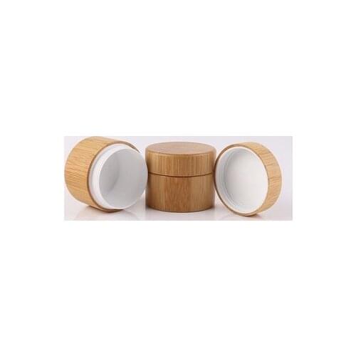 Bamoo Cosmetic Jar 30G 50G 250G Wholesale Luxury Cosmetic Packaging Empty Recycled Bamboo Cosmetic Jars Wooden Face Cream Jar