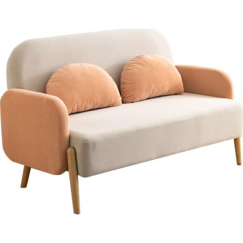 1.3m Nordic Cloth Sofa Small Family Simple Modern living Room Rental Clothing Store Bedroom Single Double Small Sofa Dropshippin