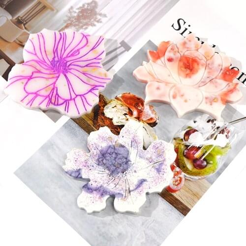 DM171 DIY Resin Coaster Mold Set Round Square Cup Base Silicone Mould For Agate Epoxy UV DIY Craft Home Decoration Casting Tools