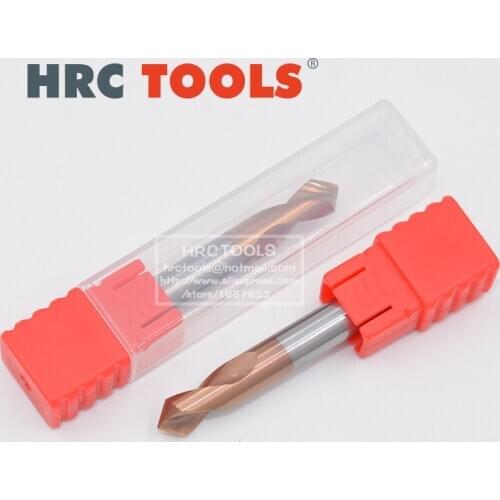 Q7-6Dx90ax50L HRC55 Tungsten Steel Carbide double flute chamfer End Mill Bit Milling Cutter Tools