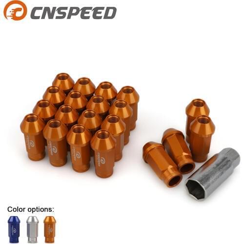 Wheel lock Lug Nuts M12X1.5 Anti Theft HEX 19mm Racing car 20pcs Wheel Nuts +1 security key 7075-T6 Aluminum car modification