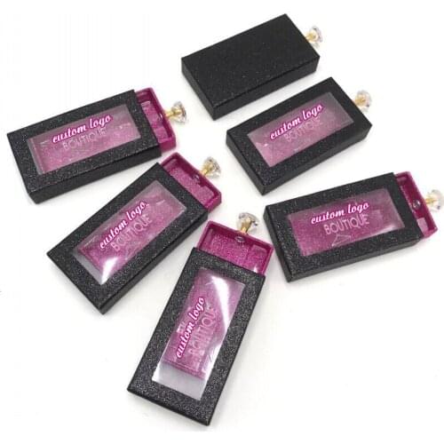 Custom LOGO Eyelash Box for Mink Lashes Wholesale Price Slide Box with Handle Empty 25mm Mink Eyelashes Marble Case