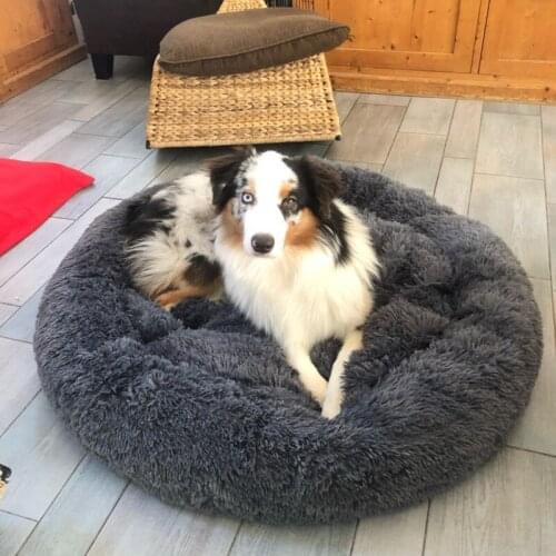Round Cat bed Long Plush Pet Dog Bed For Dogs Super Soft Cat Winter Warm Sleeping Bag Puppy Kennel Dog Cushion Mats Lounger Sofa