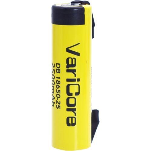 VariCore 18650 Rechargeable lithium-ion battery 3.7V 2500mAh can keep electronic 20A discharge + DIY Nickel