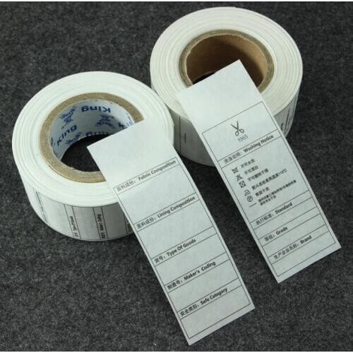 Wholesale Customize Logo Garment Label colour Logo print satin Water Wash Label custom Logo Care Label