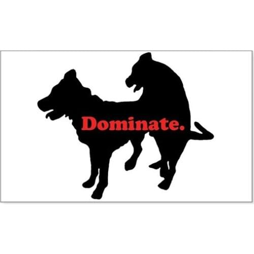 Dog Dominate Vinyl Decal Sticker for Window Sign Art Print Pet Dog Black Preety Cute Art Sticker Funny, funny, hint, warning