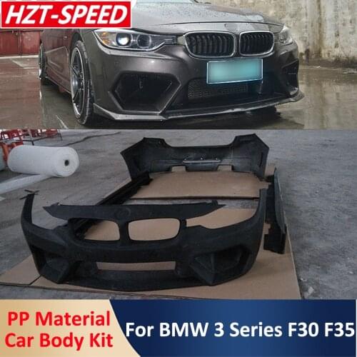 Unpainted PU Car Body Kits Front & Rear Bumper Side Skirts For BMW 3 Series F30 F35 316i 320i 325i 330i Car Styling Modification