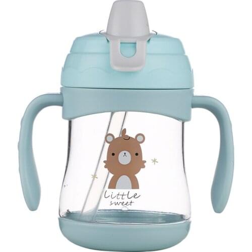 New Kids Water Sippy Cup Creative Cartoon Baby Feeding Cups with Straws Leakproof Water Bottles Outdoor Portable Childrens Cups