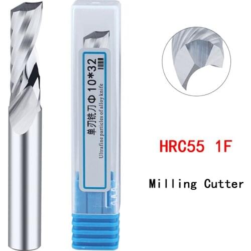 Tungsten Steel Single Edge Milling Cutter Spiral Milling Cutter Engraving Machine CNC Acrylic PVC4mm High-Quality Tools 1PCS