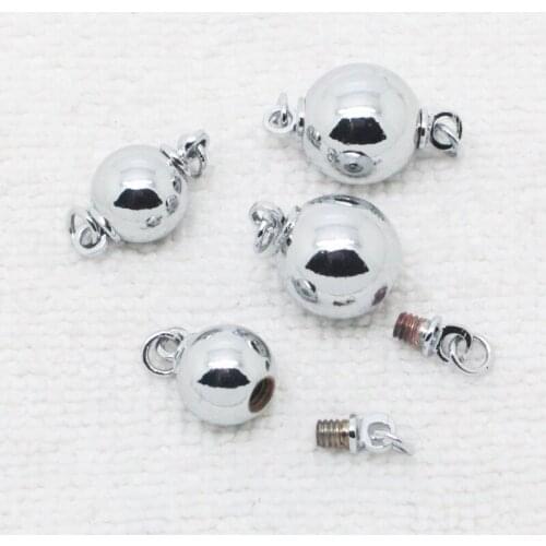 Wholesale,8mm,10mm electroplate Round Screw Clasp Beads,Beads For DIY Jewelry making ,We provide mixed wholesale for all items