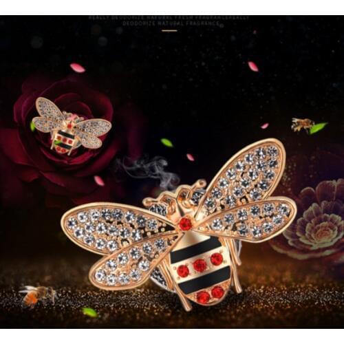 Car Air Freshener Bee Perfume Car Fragrance Accessories Auto Crystal Ornaments Luxury Lovely Cute Decoration for Home