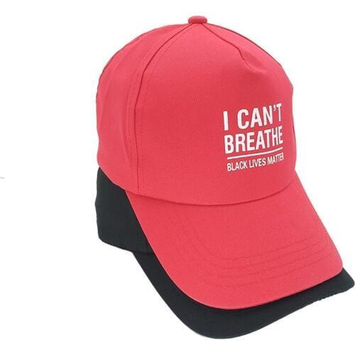 Hot Street Hat Embroidery Letters Baseball Cap I Can'T Breathe Black Lives Matter Men Women Outdoor Breathable Hat Twill Cap New