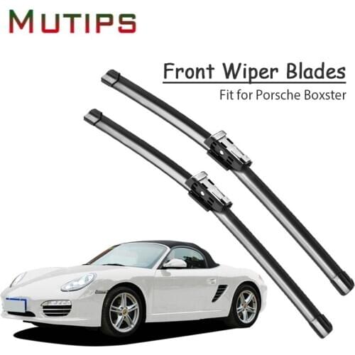 1Set Rubber Car Front Wiper Blade Kit For Porsche Boxster 986 987 981 2017 2016-1996 Windscreen Strip Auto Original Accessories