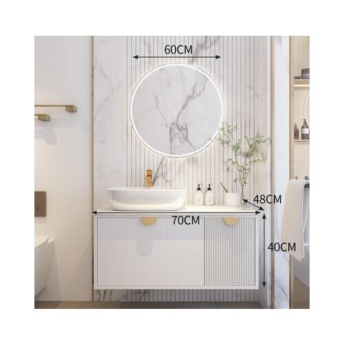 Rock plate light luxury bathroom cabinet combination bathroom rock integrated wash stand wash basin mirror cabinet