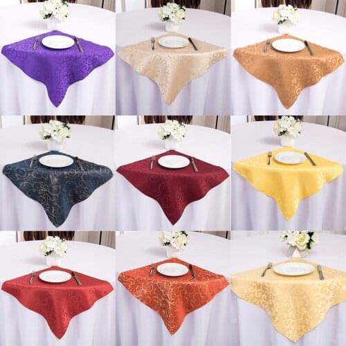 10pcs 48 x 48cm Table Napkins Polyester Jacquard Wedding Damask Dinner Cloth Napkins Handkerchiefs Event Hotel Party Decoration