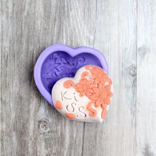 Heart Silicone Soap Molds DIY Handmade Valentines Day Gift Tool