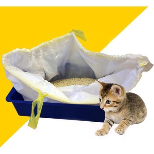 7pcs/bag Cat Litter Pan Bag Super Elasticity Cat litter Cleaning Bag Drawstring Cat Clean Bags 94x46cm Free Shipping