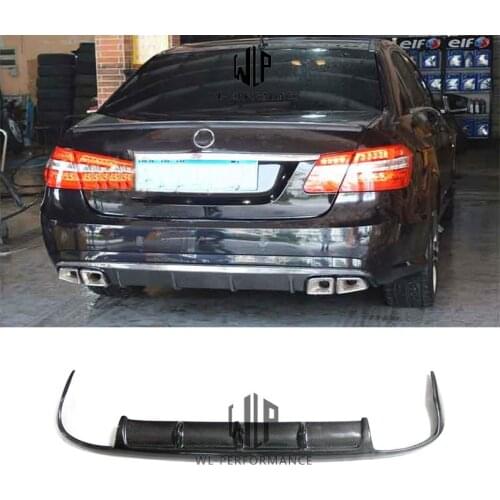 W212 High Quality Carbon Fiber Rear Lip Diffuser Car Styling For Mercedes-Benz E Class E300 E350 Standard Bumper 2010-2013