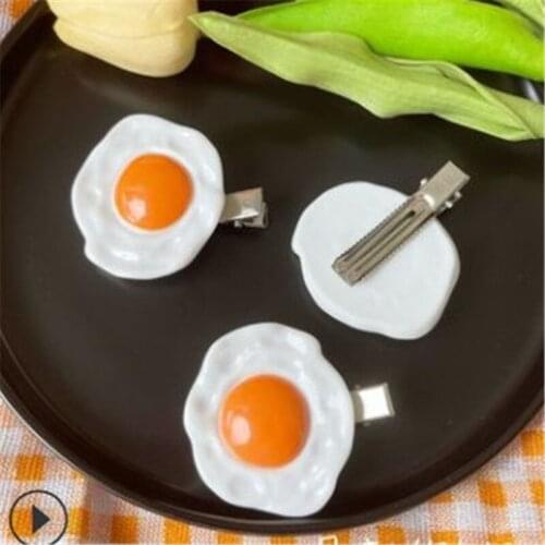 RONGQING 2pcs/lot 2018 Girls Poached Egg DIY Elegant Hairpin Headwear Hair Clips Fashion Hair Decoration Accessories