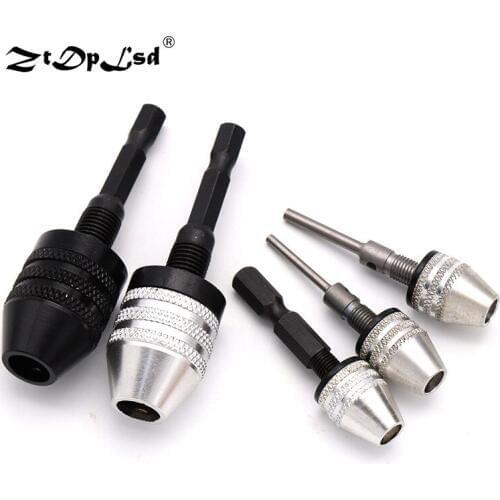 ZtDpLsd 1PCS Keyless Drill Chuck 1/4 Inch Hex Shank Quick Change Adapter Converter Screwdriver Impact Driver Adaptor Bit Tools