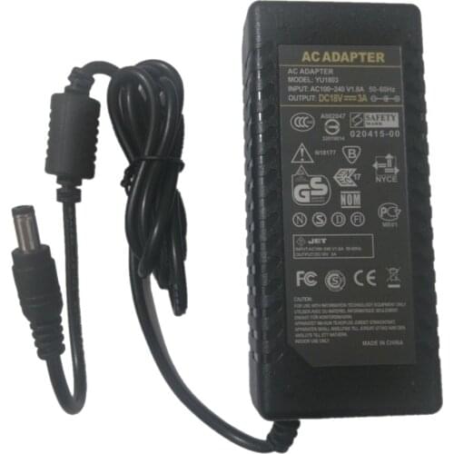 18V 3A transformer adapter charger 5.5*2.5/5.5*2.1 mm AC DC Adaptor 18V 3A switching power supply