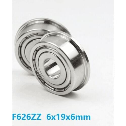 20pcs/50pcs/100pcs F626ZZ F626Z F626 Z ZZ F626-ZZ 6x19x6mm Mini flanged deep groove Ball Bearing 6*19*6mm metal shielded