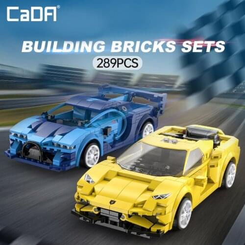 CADA 289PCS City Car Building Blocks Programming Remote Control Car Technical Sports RC Vehicles Model Block Gifts Kids Toys