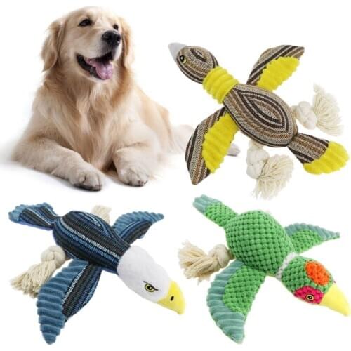 3Pcs Interactive Stuffed Dog Toys Set for Boredom Plush Squeaky Chew Toy Teeth Cleaning Bite Puzzle for Puppy Medium Large Dogs