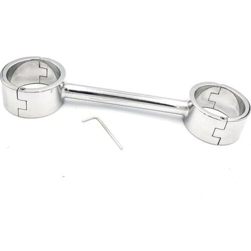 4cm High Hand Cuffs BDSM Bondage Stainless Steel Spreader Bar Handcuffs Adult Games Restraints Slave Fetish Sex Toys For Couples