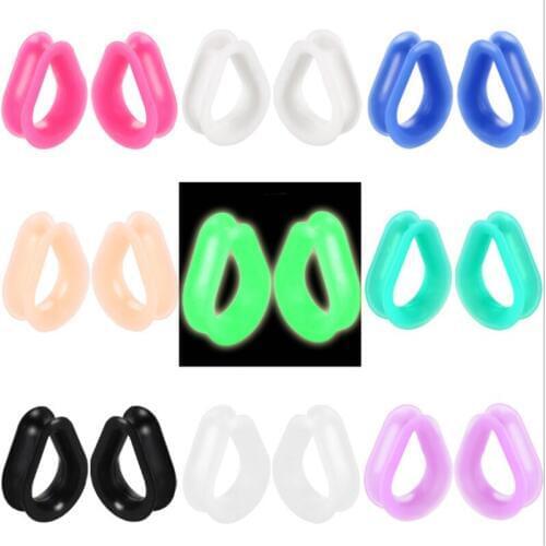 9Pair/Set New Arrival Punk Ear Plugs Tunnels Flesh Silicone Expansions Piercing Women Men Ears Expanders Rings Body Jewelry