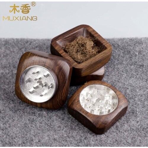 Smoking accessories Wooden Tobacco grinding machine Tobacco shredded tobacco leaf grinder Zinc alloy cigarette crusher